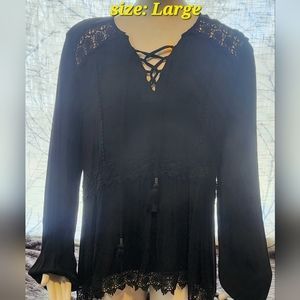 Black lace blouse
